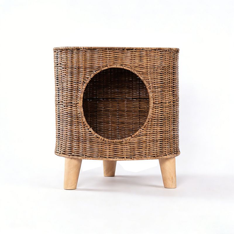 Round Modern Ottoman Cat Cave/pet Bed