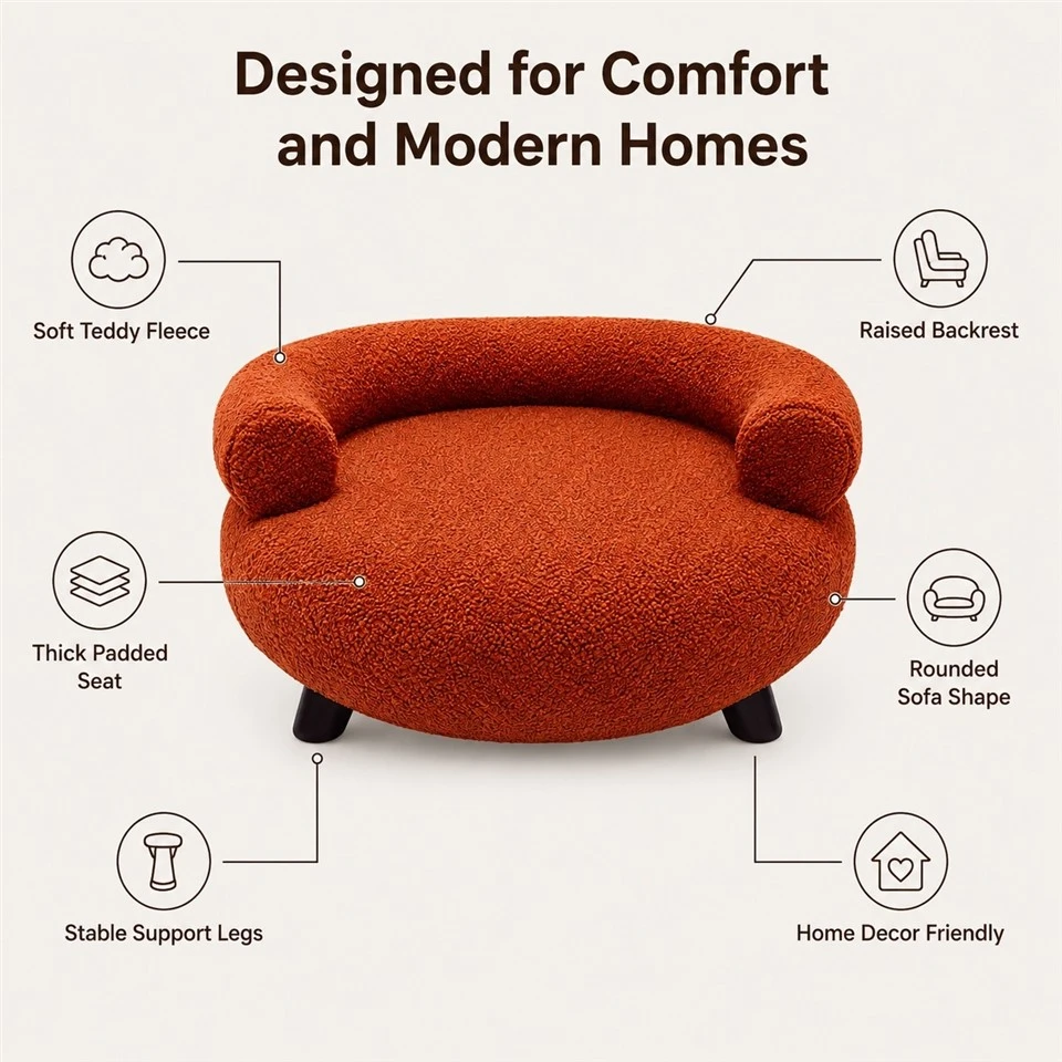 Teddy Fleece Pet Sofa Bed factory